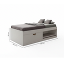 Ver imagem 3 de Cama Solteiro com Sapateira e Nicho Laura Yescasa Branco