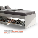 Ver imagem 6 de Cama Solteiro com Sapateira e Nicho Laura Yescasa Branco