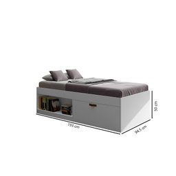 Cama Solteiro com Sapateira e Nicho Laura Yescasa - 4