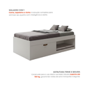 Ver imagem 5 de Cama Solteiro com Sapateira e Nicho Laura Yescasa Branco