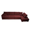 Ver imagem 6 de Sofá de Canto 4.80x2.36m Retrátil e Reclinável com Molas Cama inBox Platinum Direito Suede Vinho