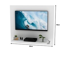 Painel para Tv de até 32 Polegadas 90x78cm Netmobil - Branco - 5