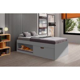 Cama Solteiro com Sapateira e Nicho Laura Yescasa - 1