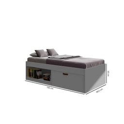 Cama Solteiro com Sapateira e Nicho Laura Yescasa - 4
