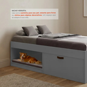 Ver imagem 6 de Cama Solteiro com Sapateira e Nicho Laura Yescasa Cinza