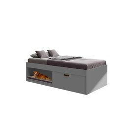Cama Solteiro com Sapateira e Nicho Laura Yescasa - 2