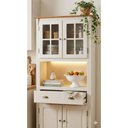 Ver imagem 1 de Cristaleira Multifuncional Farmhouse com 4 Portas 1 Gaveta 1 Nicho - 60810