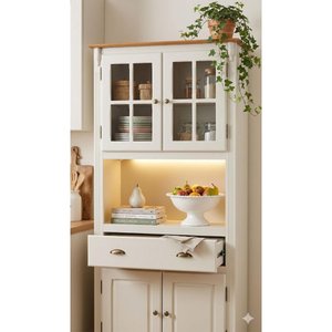 Cristaleira Multifuncional Farmhouse com 4 Portas 1 Gaveta 1 Nicho - 60810