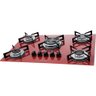 Cooktop à Gás Suggar 5 Queimadores Vermelho Bivolt - 1