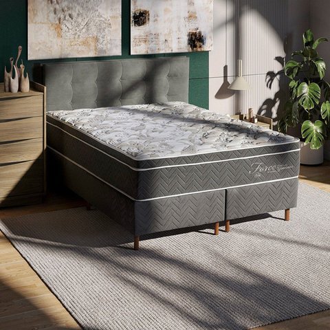 Colchão para Cama King de Molas Ensacadas Firme D-40 193x203x33cm Force