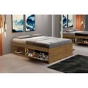 Ver imagem 3 de Cama Casal com 2 Sapateiras e 2 Nichos Laura Yescasa Marrom/Jequitiba