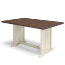 Ver imagem 6 de Conjunto de Bancos com Mesa em Madeira Maciça Branco Envelhecido