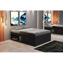 Ver imagem 3 de Cama Casal com 2 Sapateiras e 2 Nichos Laura Yescasa Preto