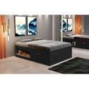 Ver imagem 1 de Cama Casal com 2 Sapateiras e 2 Nichos Laura Yescasa Preto