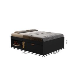 Cama Casal com 2 Sapateiras e 2 Nichos Laura Yescasa - 4