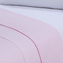 Ver imagem 2 de Jogo de Cama Lençol 100% Algodão Percal 150 Fios Casal Gran Moratta 4 Peças - Branco e Rosa