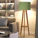 Ver imagem 3 de Luminária de Chão Tripé Celta com Cúpula Abajur Verde/nature