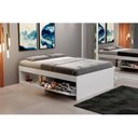Ver imagem 6 de Cama Casal com 2 Sapateiras e 2 Nichos Laura Yescasa Branco
