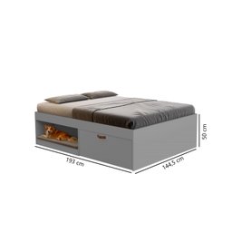 Cama Casal com Sapateira e Nicho Laura Yescasa - 4