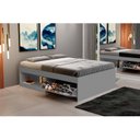 Ver imagem 6 de Cama Casal com Sapateira e Nicho Laura Yescasa Cinza