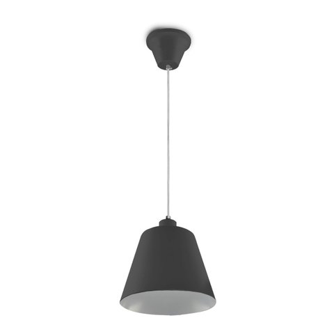 Lustre Pendente Luminária Sala Jantar Quarto 868 1 Lâmpada Soquete E27 Preta