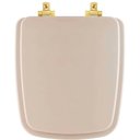 Ver imagem 1 de Assento Sanitário MDF Soft Close Boss Beige (Bege Fosco) para Vaso Incepa com Ferragem Dourada
