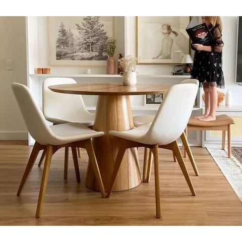 Mesa De Jantar Laminada 90cm   *****SOMENTE A MESA SEM CADEIRAS****