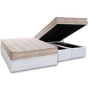 Ver imagem 1 de Conjunto Box Baú Queen: Colchão Molas Paropas D28 - Master Ag80 Clean Double Face 17 + Base Crc