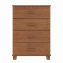 Ver imagem 2 de Cômoda para Quarto Closet 4 Gavetas Madeira Maciça Selena F06 Castanho - Lyam Decor