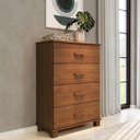 Ver imagem 4 de Cômoda para Quarto Closet 4 Gavetas Madeira Maciça Selena F06 Castanho - Lyam Decor