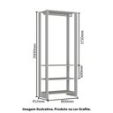 Ver imagem 4 de Estante Closet 80cm 3 Prateleiras e 1 Cabideiro - Grafite