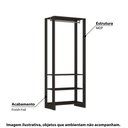 Ver imagem 2 de Estante Closet 80cm 3 Prateleiras e 1 Cabideiro - Grafite