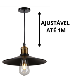 Pendente Flat Preto 30cm - 3