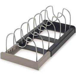 Organizador Ajustavel Panelas Louças Tampas Suporte Extensivel Gaveta Escorredor Resistente Multiuso - 8