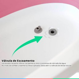 Banheira Bebê Dobrável de 0 à 3 Anos Fechamento Compacto Smile Rosa Safety 1st - 4