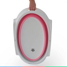 Banheira Bebê Dobrável de 0 à 3 Anos Fechamento Compacto Smile Rosa Safety 1st - 7