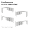 Mesa de Escritório em L 3 Gavetas Branco Lisboa Madesa - 8