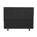 Ver imagem 1 de Cabeceira Estofada Cama Box Casal Jade 140cm Courino:preto