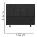 Ver imagem 3 de Cabeceira Estofada Cama Box Casal Jade 140cm Courino:preto