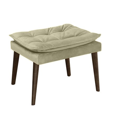 Puff Banqueta Decorativa Para Sala E Quarto Opala Suede Bege -LM DECOR
