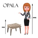 Ver imagem 2 de Puff Banqueta Decorativa Para Sala E Quarto Opala Suede Bege -LM DECOR