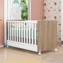 Jogo de Quarto Infantil Gr e Cômoda e Berço 1340 Doce Sonho:carvalho/branco - 3