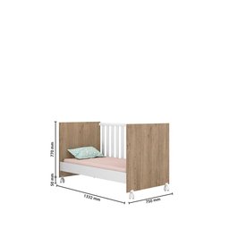 Jogo de Quarto Infantil Gr e Cômoda e Berço 1340 Doce Sonho:carvalho/branco - 12
