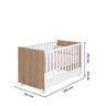 Jogo de Quarto Infantil Gr e Cômoda e Berço 1340 Doce Sonho:carvalho/branco - 6
