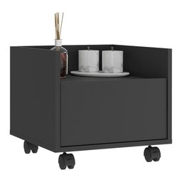 Gabinete Armário Banheiro 40cm com Rodízios Multimóveis V5035 Preto - 1