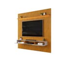 Ver imagem 5 de Painel Ripado para TV até 75 Polegadas com LED MDF 250cmx240cm Trento Marrom Cedro/Bali