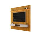 Ver imagem 6 de Painel Ripado para TV até 75 Polegadas com LED MDF 250cmx240cm Trento Marrom Cedro/Bali