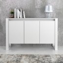 Ver imagem 1 de Balcão Buffet Aparador para Escritório 136cm com 3 Portas Me4147 Branco