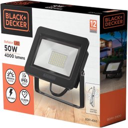 Refletor Led Eco Branca 50w Bivolt Conector Cabo Black+decker - 2