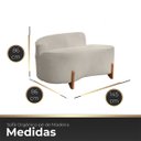 Ver imagem 6 de Sofá Curvo Pé de Madeira 2 Lugares Feijão Forma Orgânica Bouclé